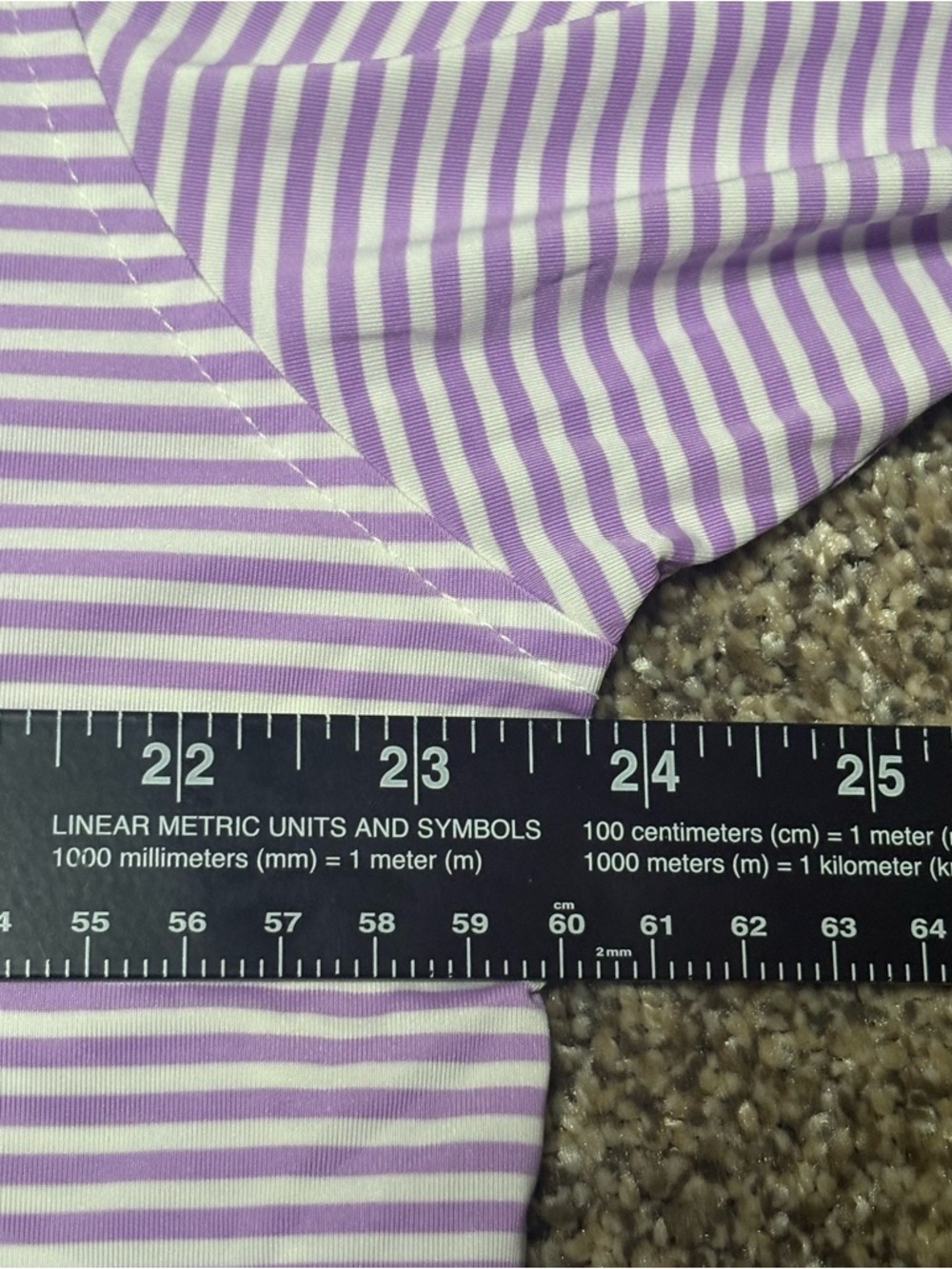 FootJoy Men's Large Purple and White Striped Polo - Picture 6 of 10